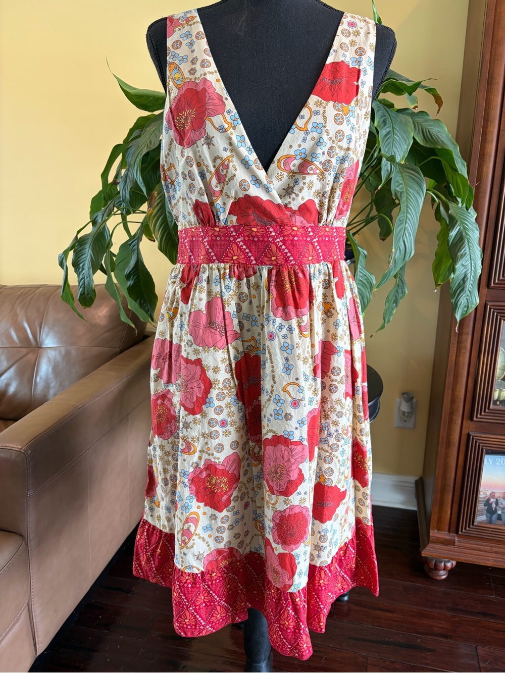 Vintage American Rag Cie bohemian-style floral dress - Medium